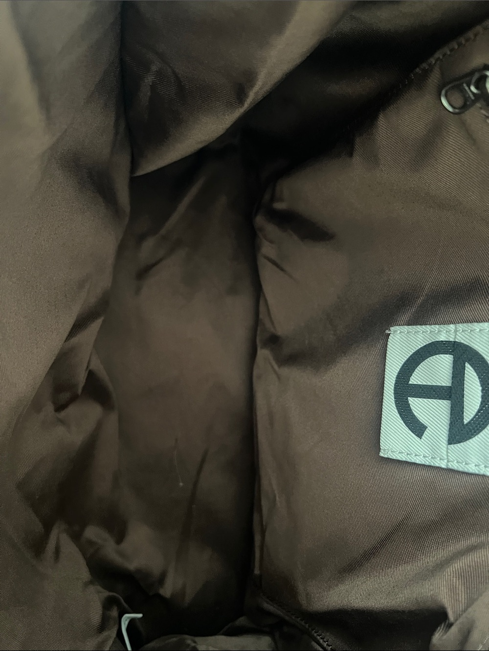 Telfar Chocolate Brown Leather Tote with Debossed Logo - Medium - Picture 4 of 5
